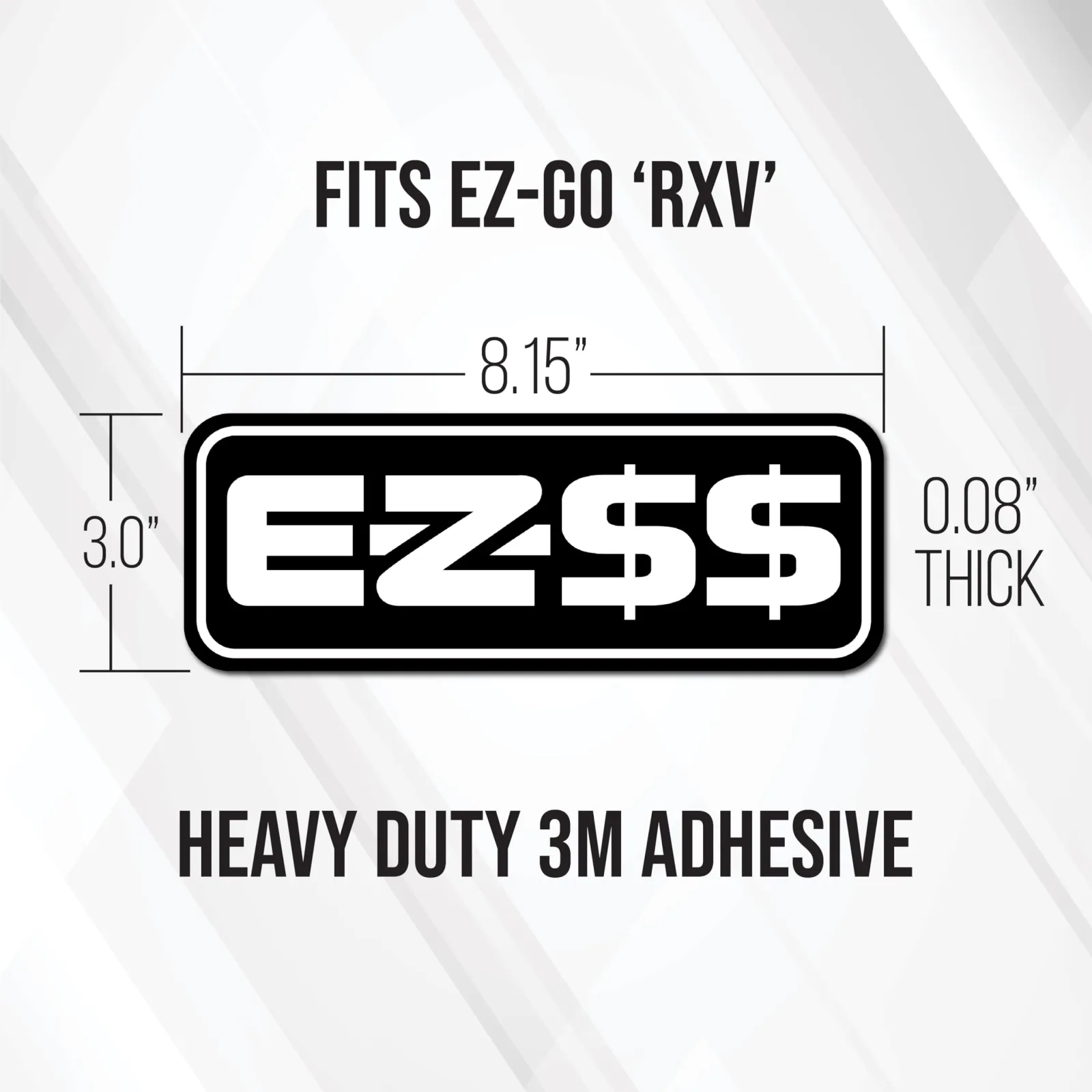 Gimme Golf USA E-Z-GO RXV Front Name Plate image 4