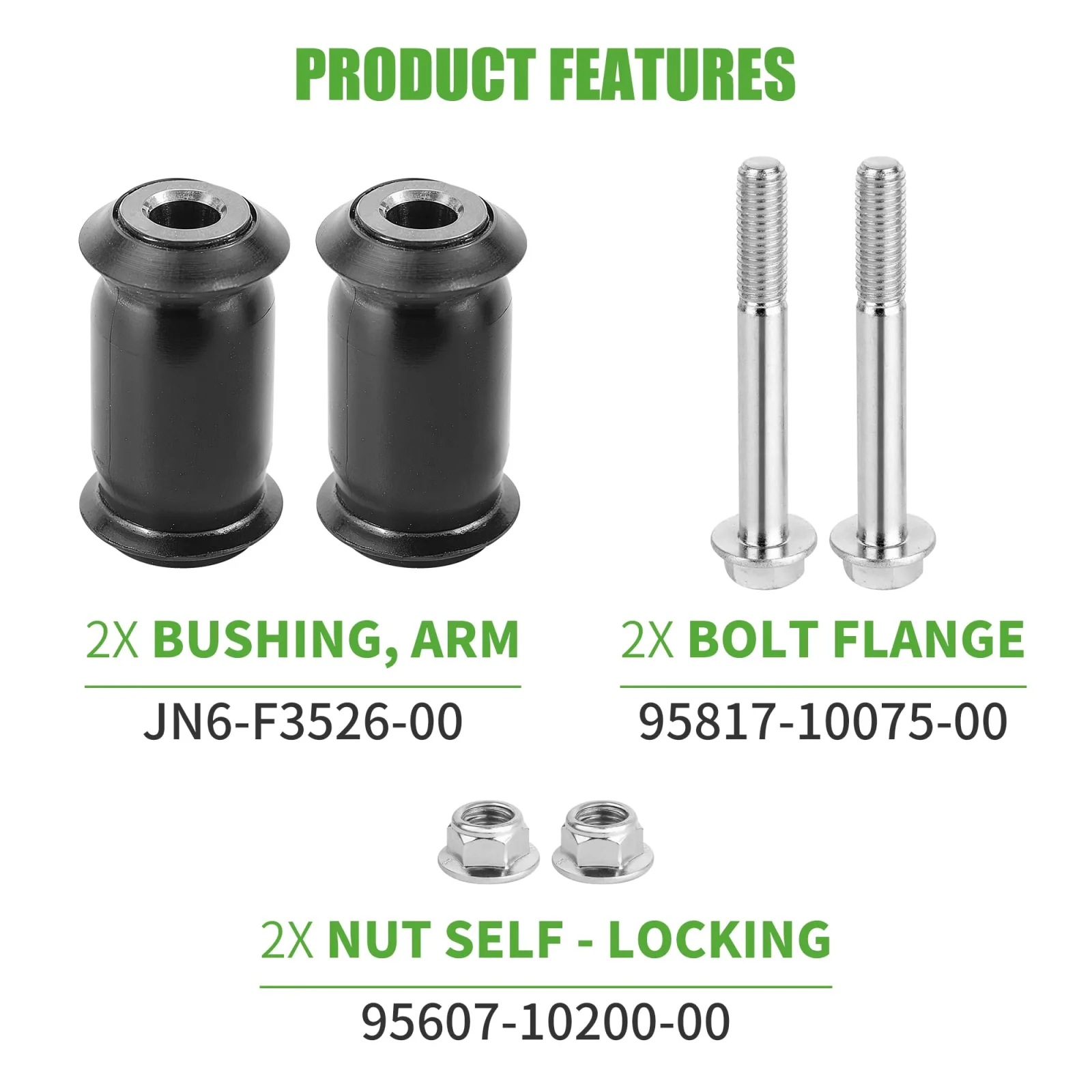 10L0L Front Lower Control Arm Bushings for Yamaha G2-G21 image 3