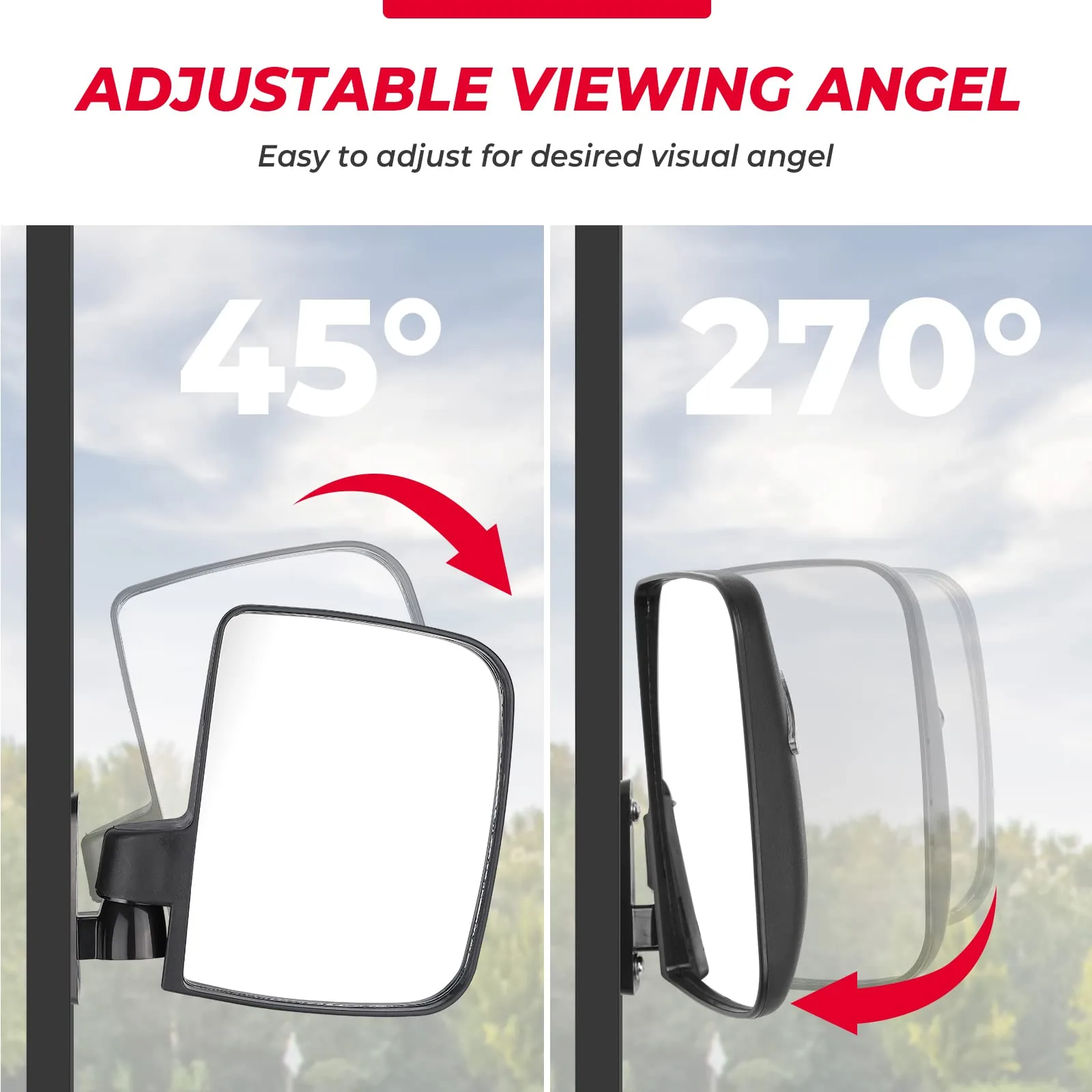 KEMIMOTO FGMI002-1 Side Mirrors with LED Turn Signals (7 x 5.5") image 2