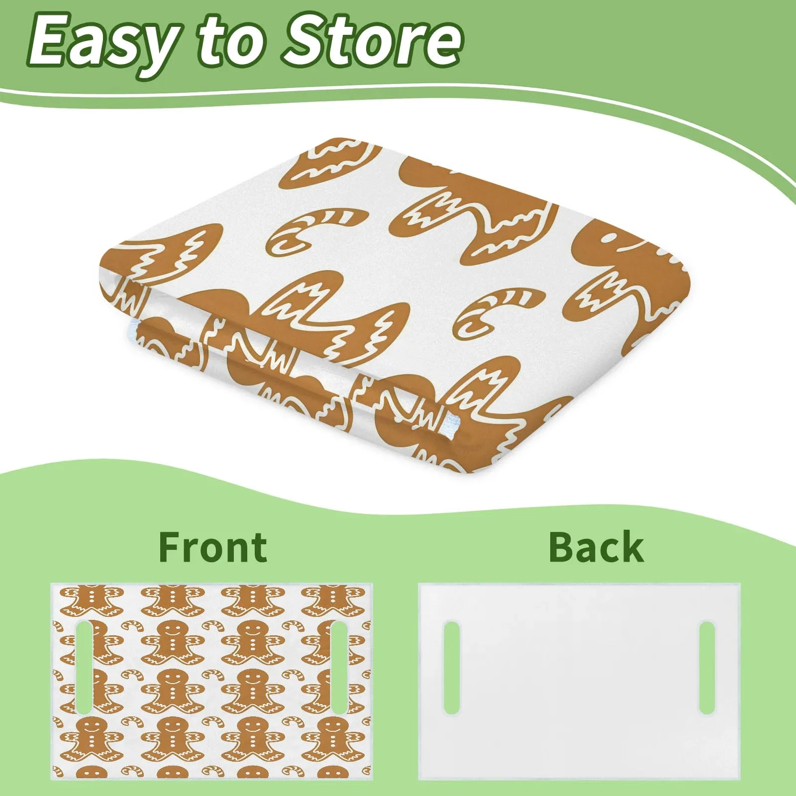Tiveruda Gingerbread Golf Cart Seat Cover, 51 x 31 in image 4