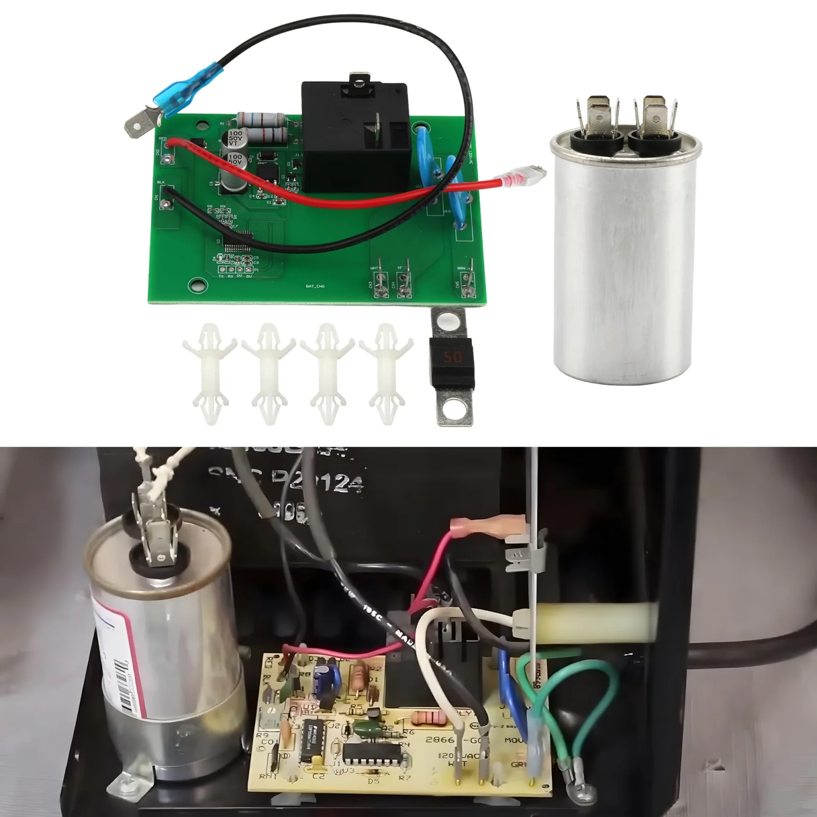 ZUDZUW 36V Charger Board & Capacitor Set for E-Z-GO image 2