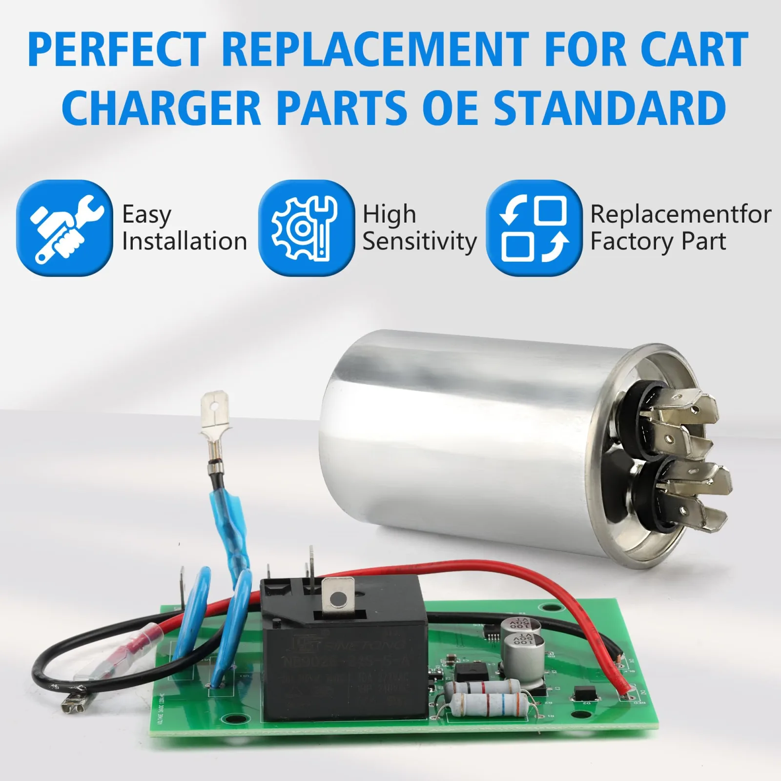 ZUDZUW 36V Charger Board & Capacitor Set for E-Z-GO image 3