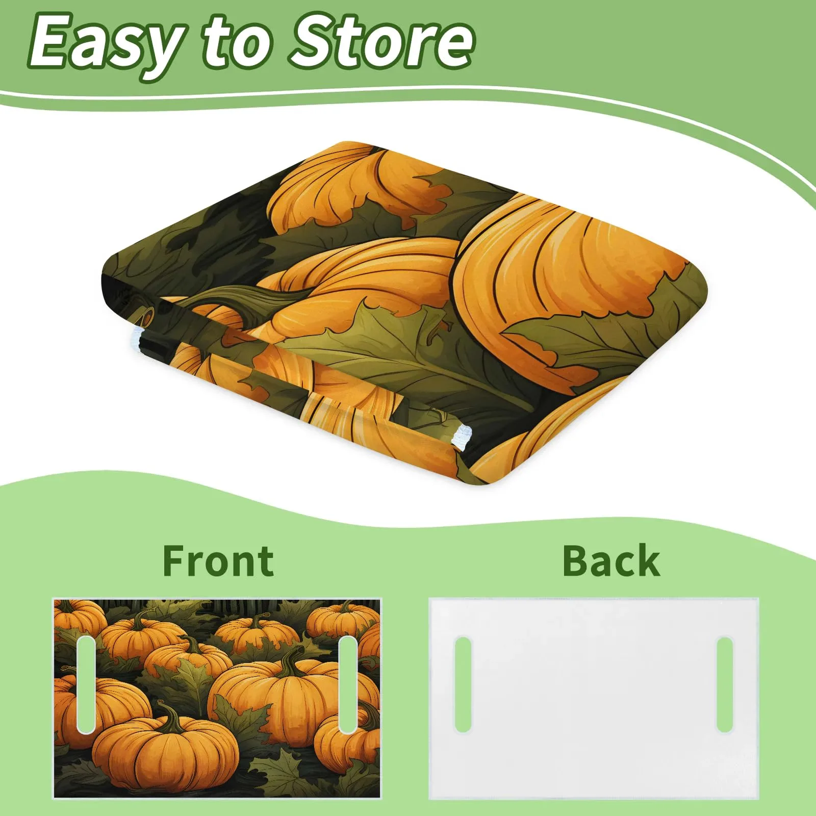 Tiveruda Fall Pumpkins Golf Cart Seat Cover, 51 x 31 in image 4