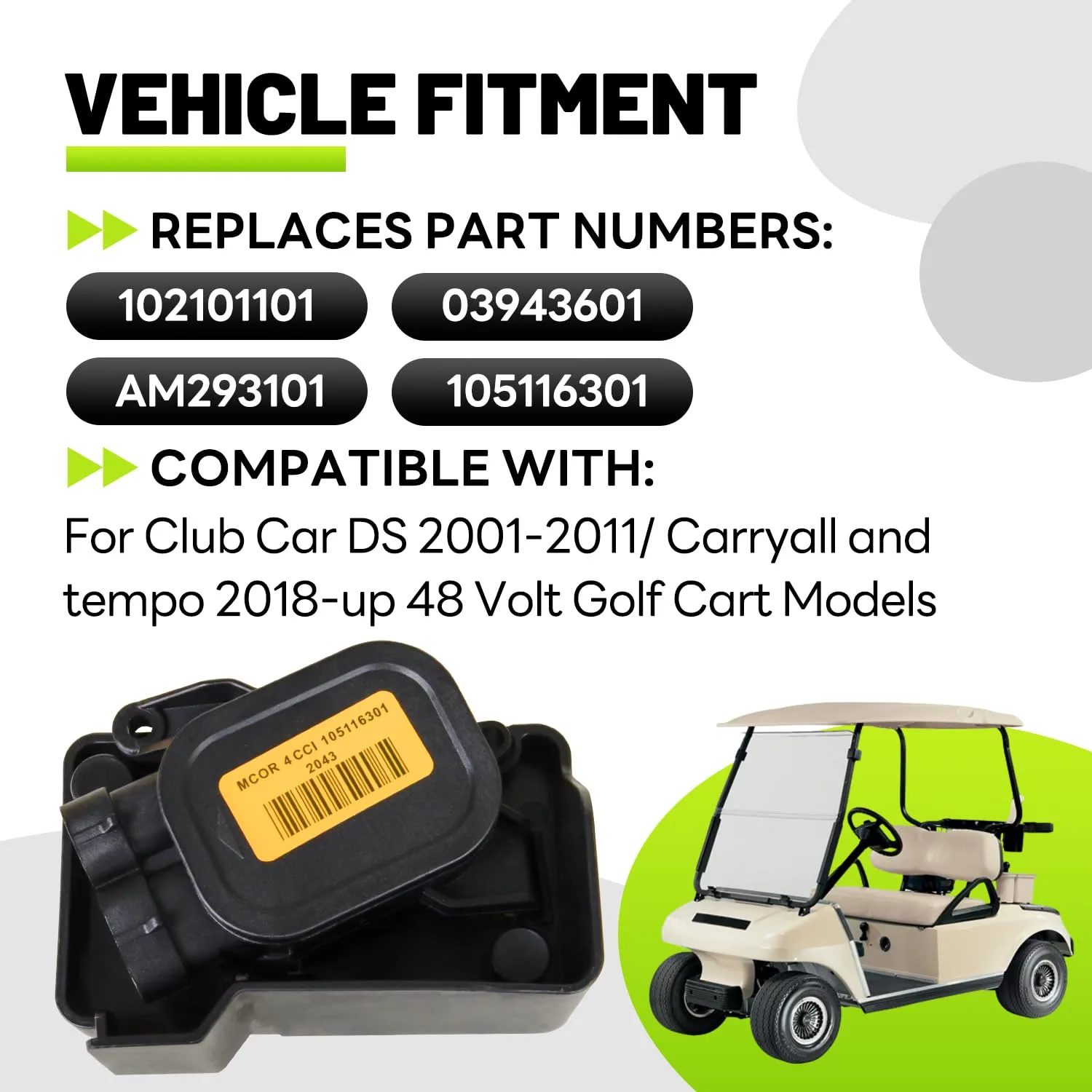 EZAPEX MCOR 4 Conversion Kit for Club Car 48V Carts image 2