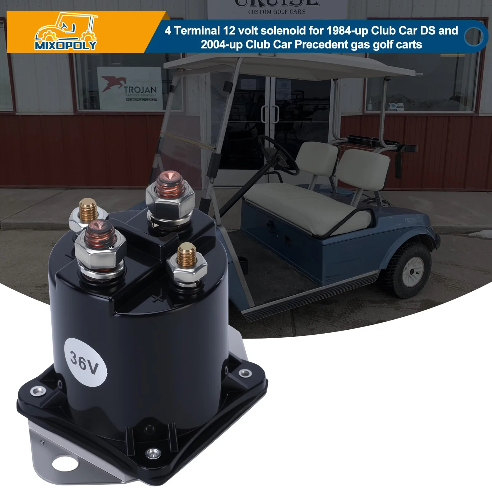 Mixopoly 36V Solenoid for Club Car DS, 1976-1998 image 2