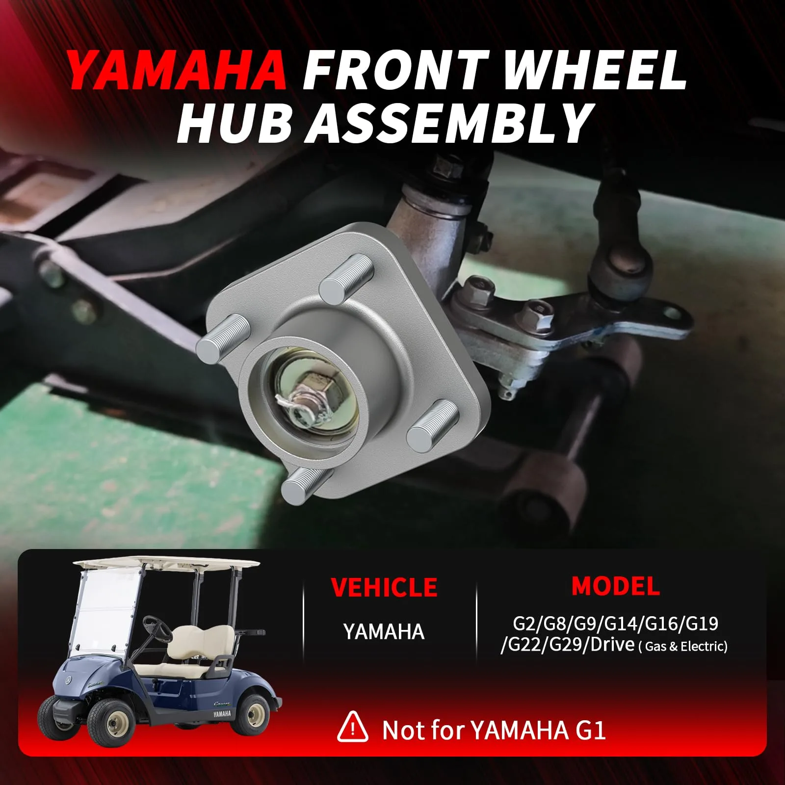 CASISPRO Front Wheel Hub Assembly for Yamaha G2-G29 Drive image 3