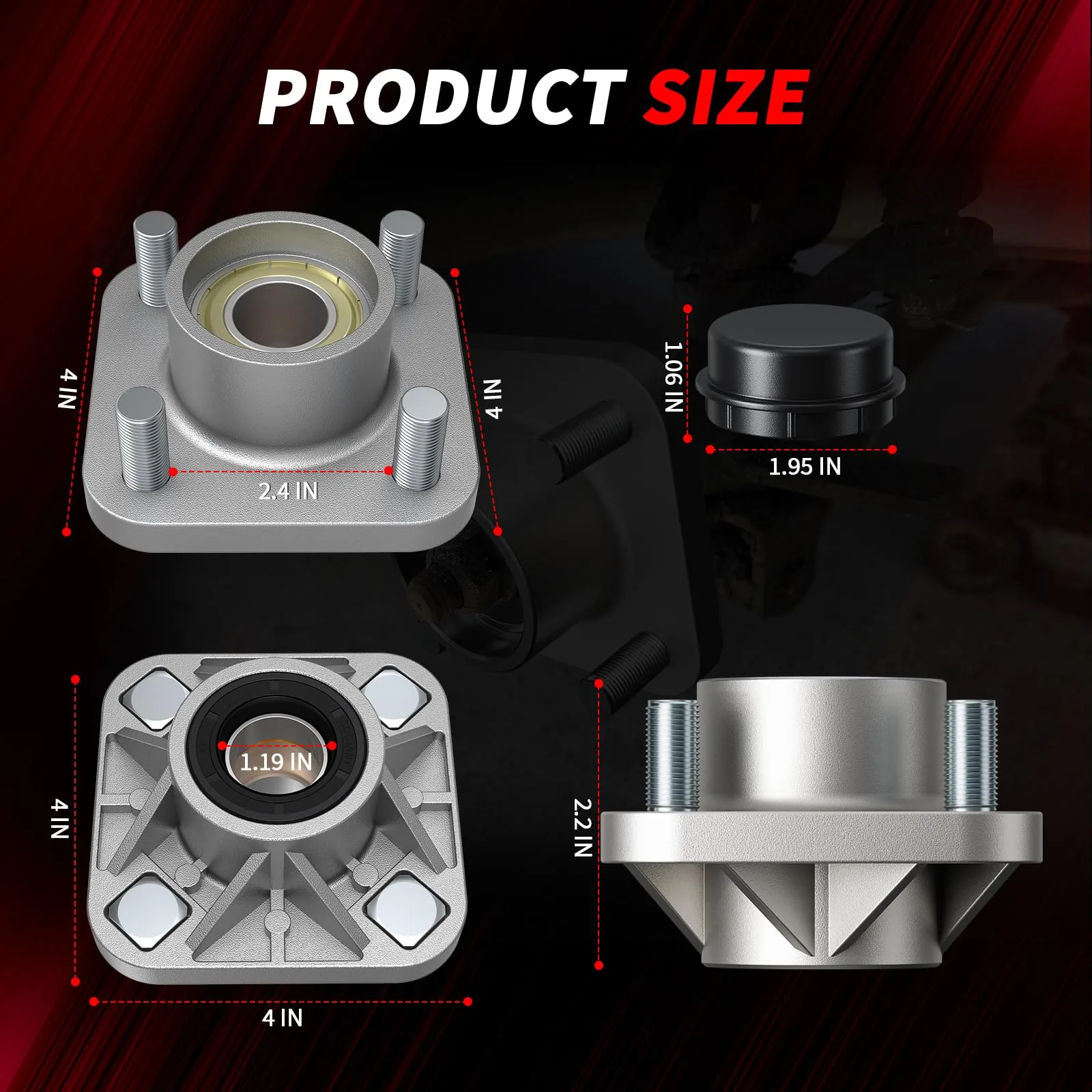 CASISPRO Front Wheel Hub Assembly for Yamaha G2-G29 Drive image 4