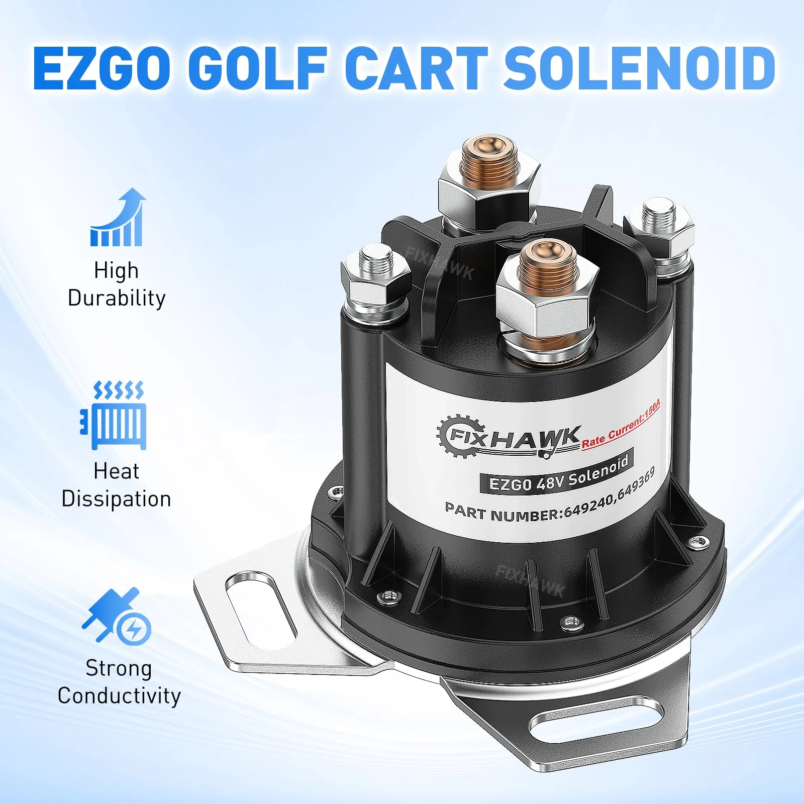 FIXHAWK 48V 150A Solenoid for E-Z-GO RXV Golf Carts image 4