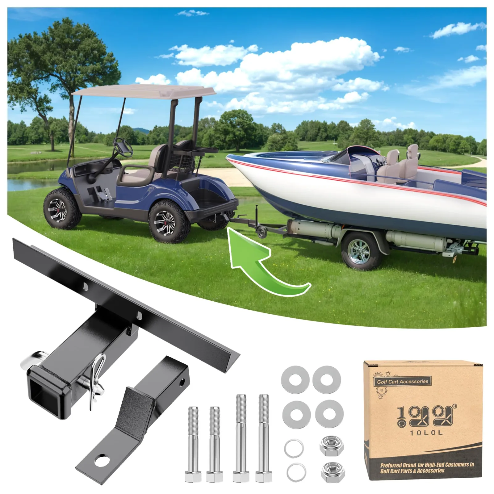 10L0L Bumper Hitch for Yamaha Drive, G14 & G29