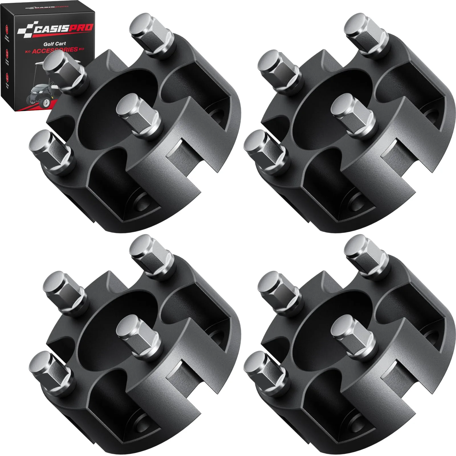 CASISPRO Golf Cart Wheel Spacers, 2-Inch, 4-Lug