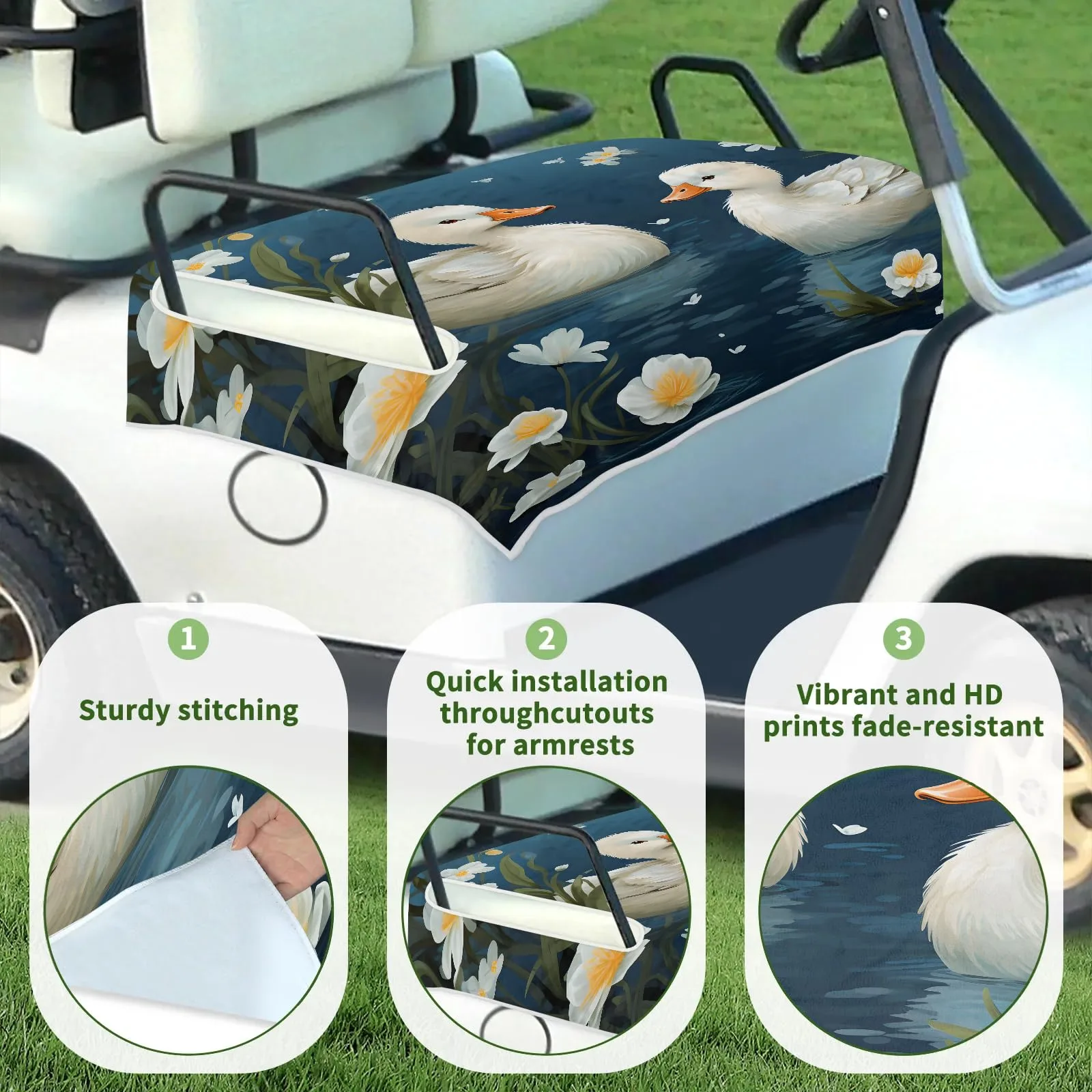 Tiveruda Golf Cart Seat Cover Blanket, 51 x 31 in image 3