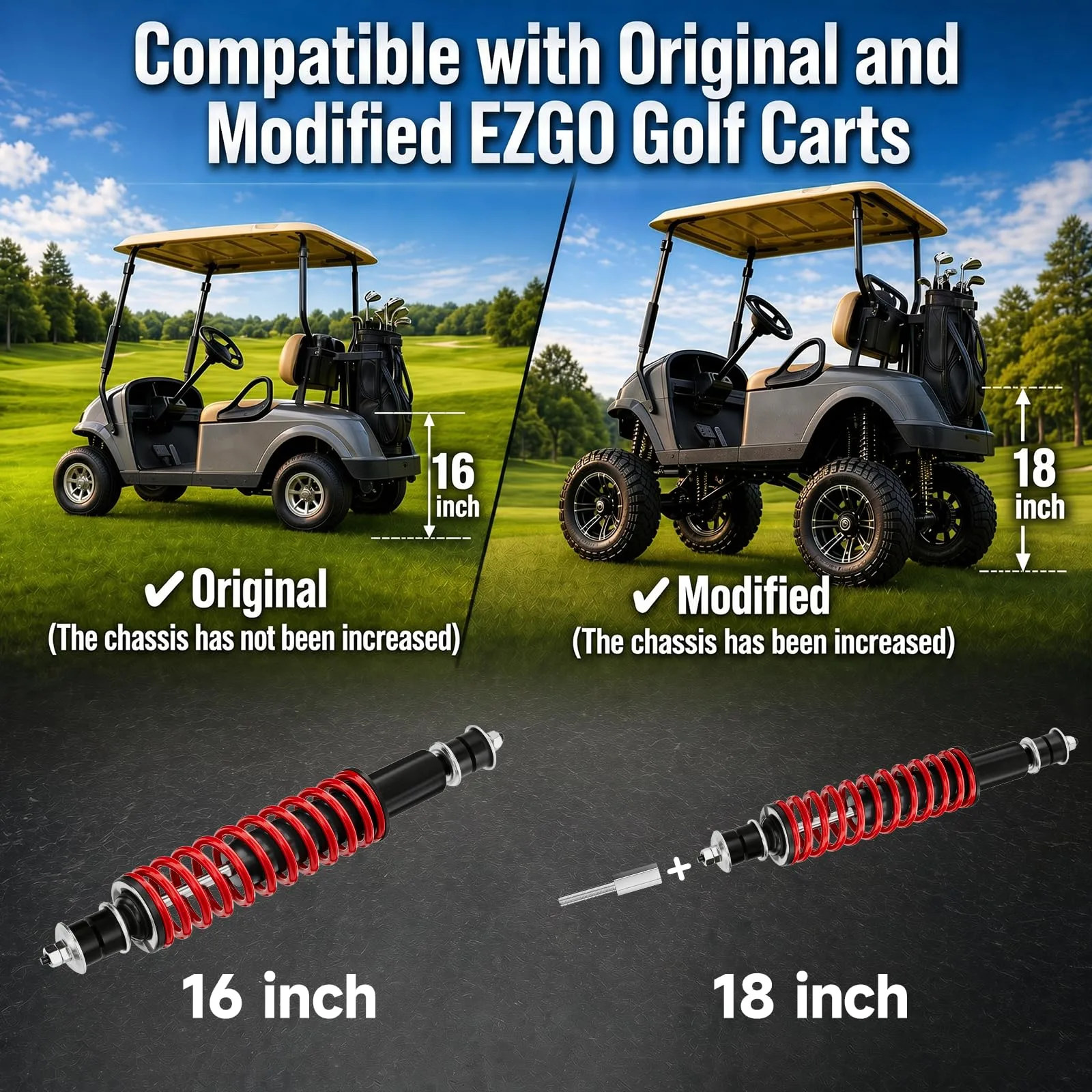 Vaccitect Shocks for E-Z-GO TXT & Medalist 1994-Up image 3