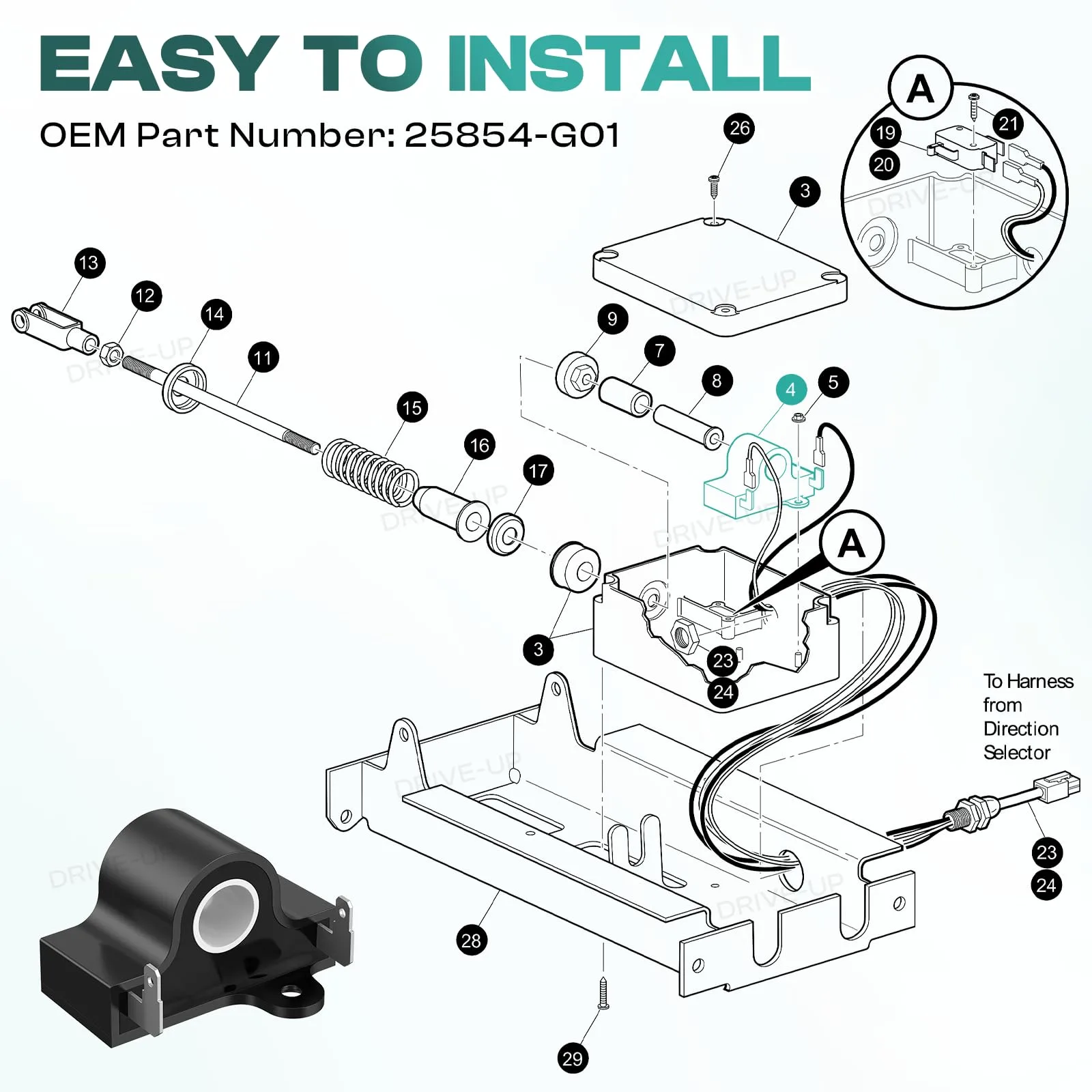 DRIVE UP Inductive Throttle Sensor for E-Z-GO Golf Carts image 4