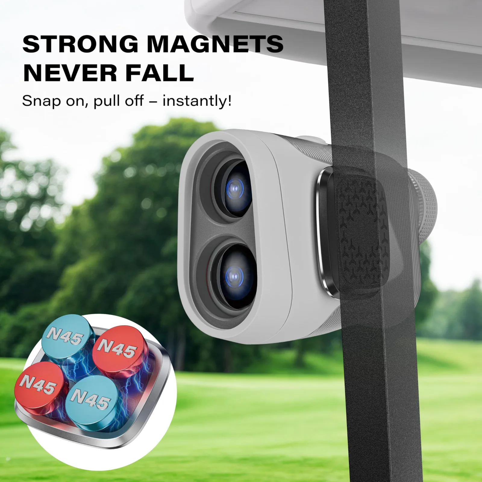 A2C Magnetic Golf Cart Rangefinder Holder Mount image 3