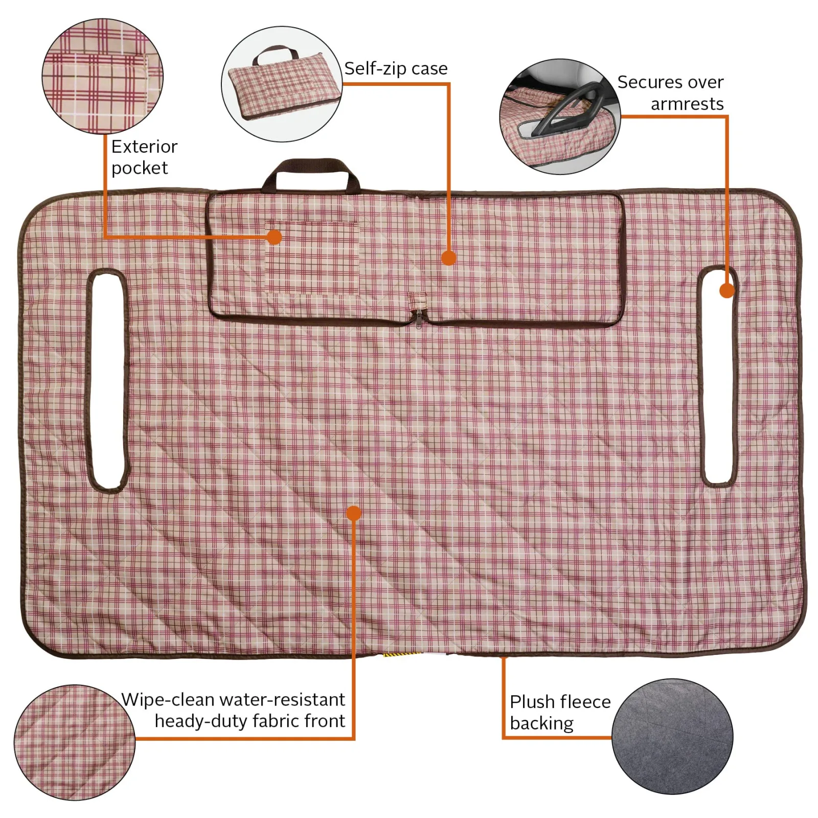 Classic Accessories Heritage Plaid Golf Cart Seat Blanket image 4
