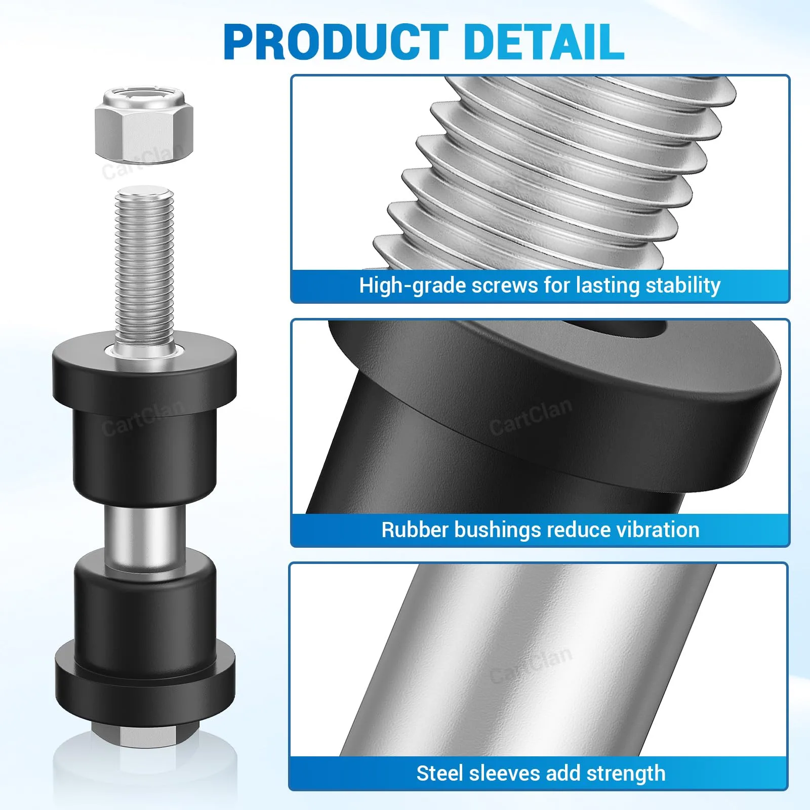 CartClan Rear Leaf Spring Bushing Kit for E-Z-GO & Club Car image 2