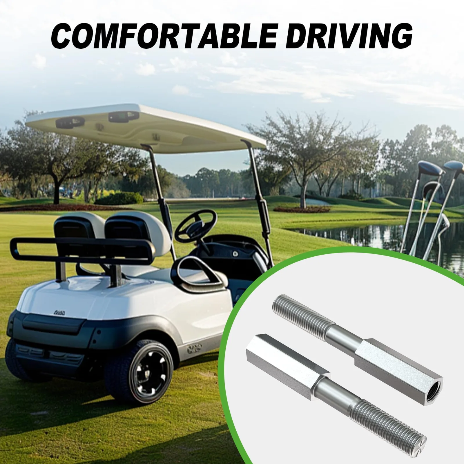 10L0L Golf Cart Shock Extension Rod Kit for E-Z-GO and Club Car image 4
