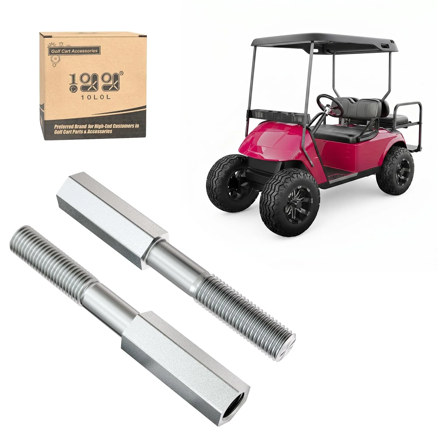 10L0L Golf Cart Shock Extension Rod Kit for E-Z-GO and Club Car