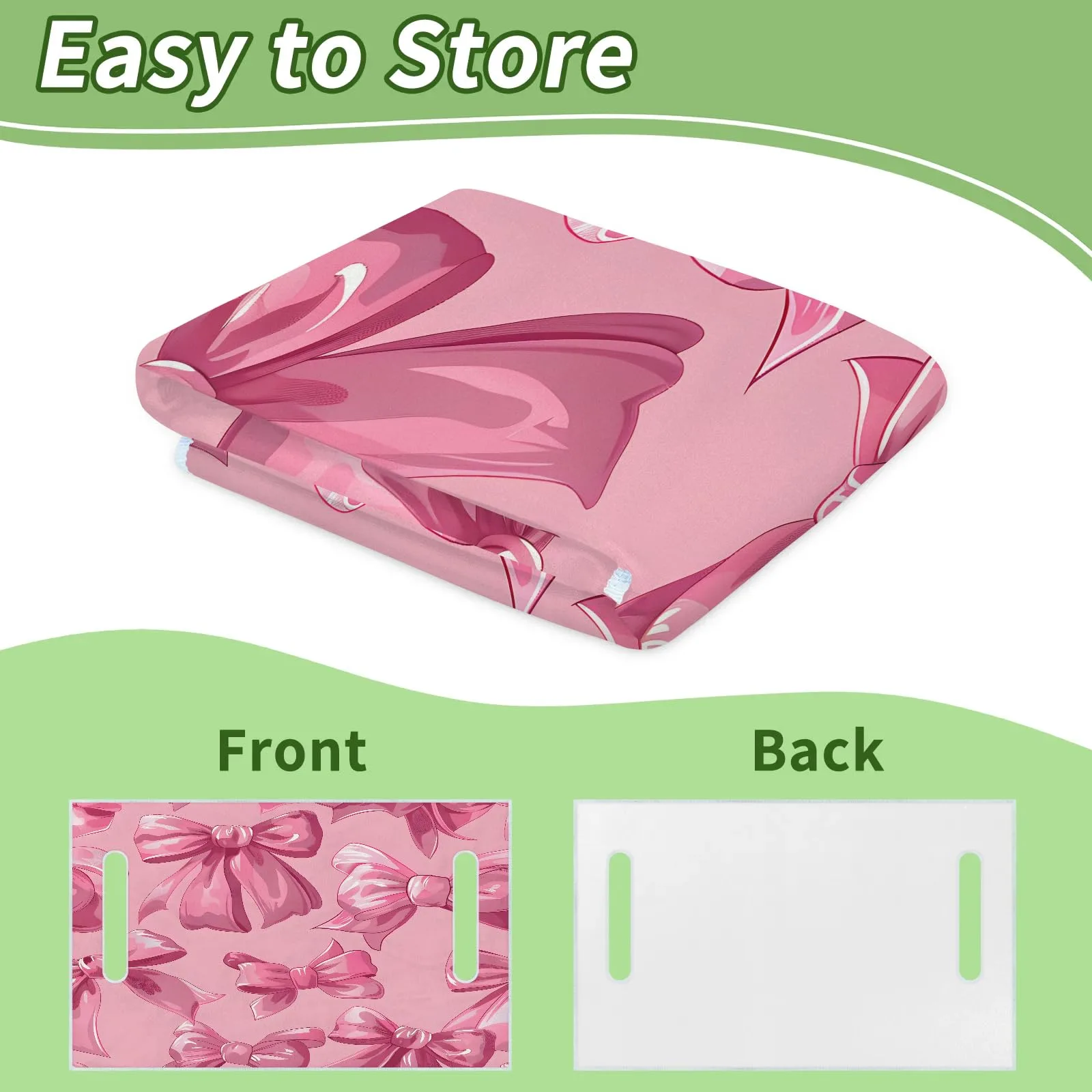 Tiveruda Pink Bow Golf Cart Seat Cover, 51 x 31 in image 4