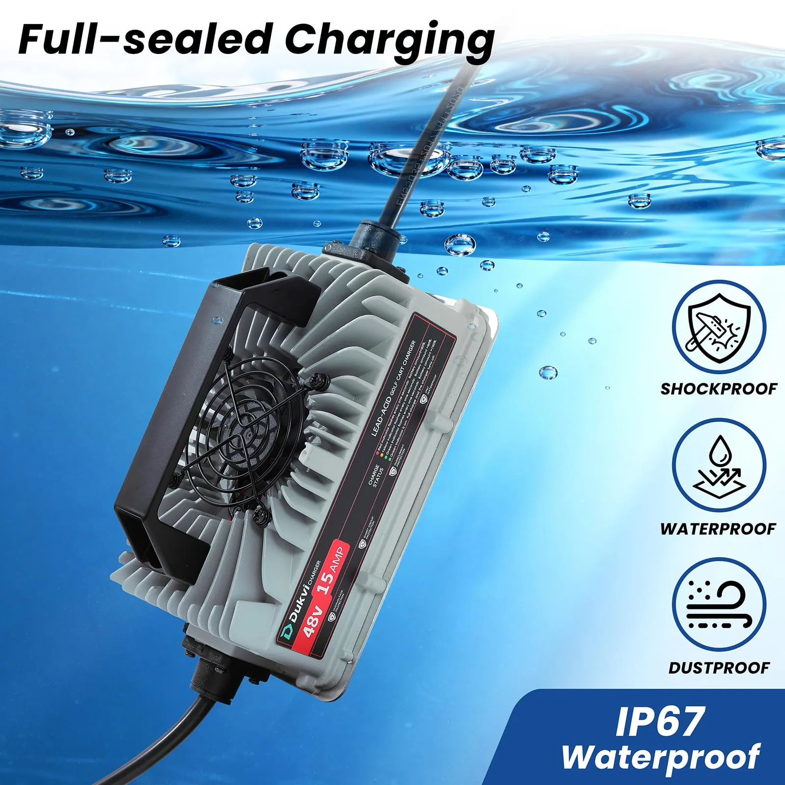 DUKVI 15A 48V Charger for Club Car Precedent & DS image 2