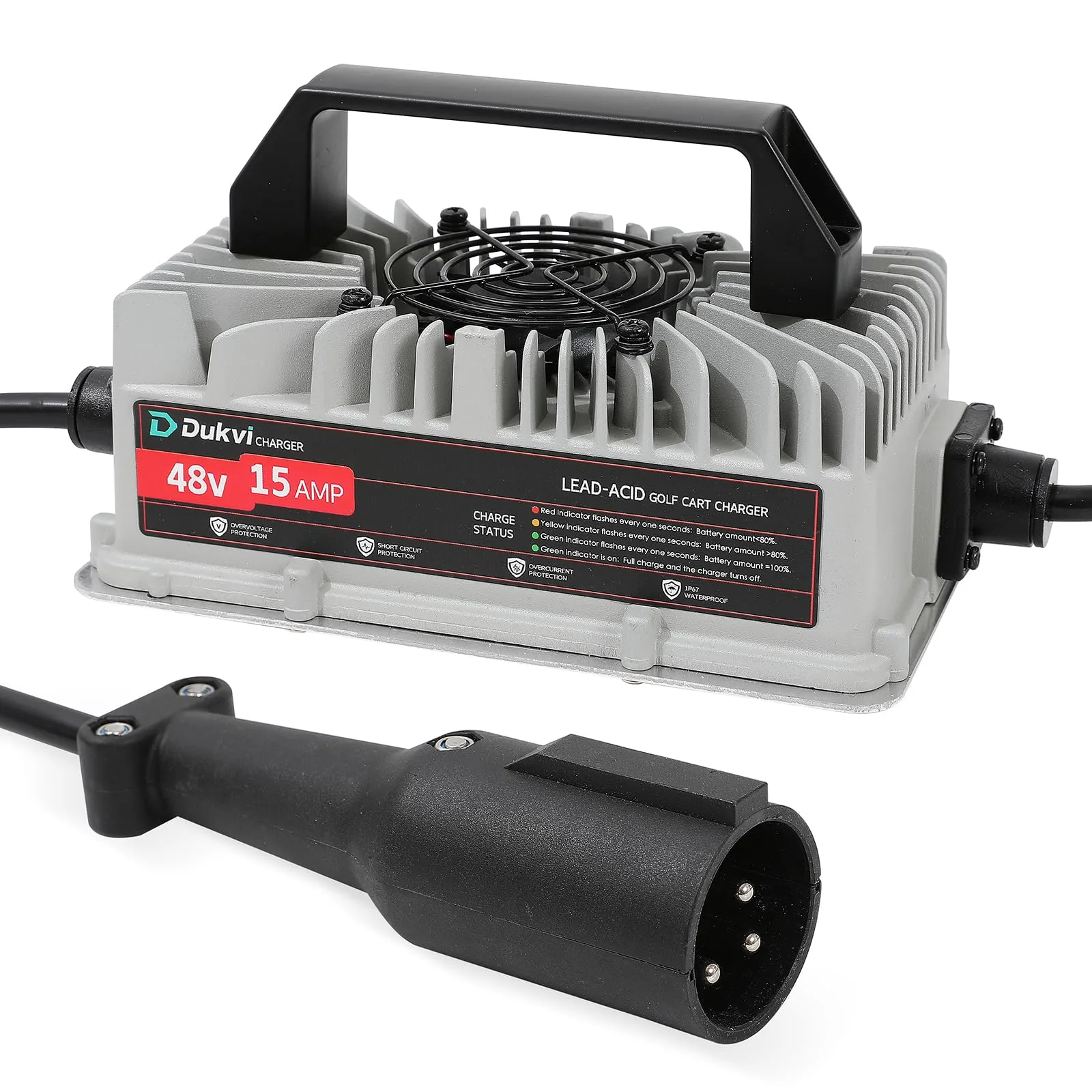 DUKVI 15A 48V Charger for Club Car Precedent & DS
