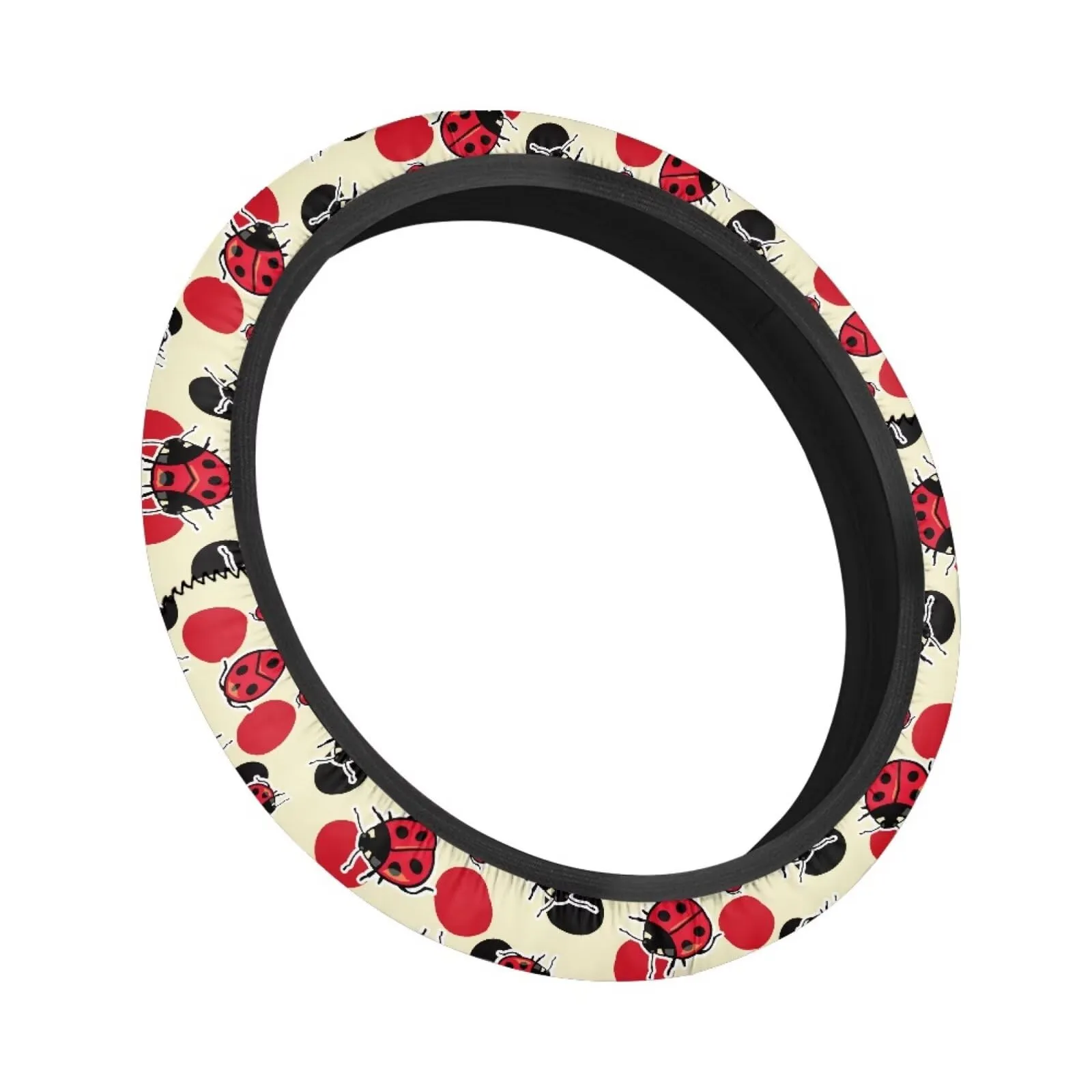 Knextrepoy Ladybug Print 13.5" Golf Cart Steering Wheel Cover