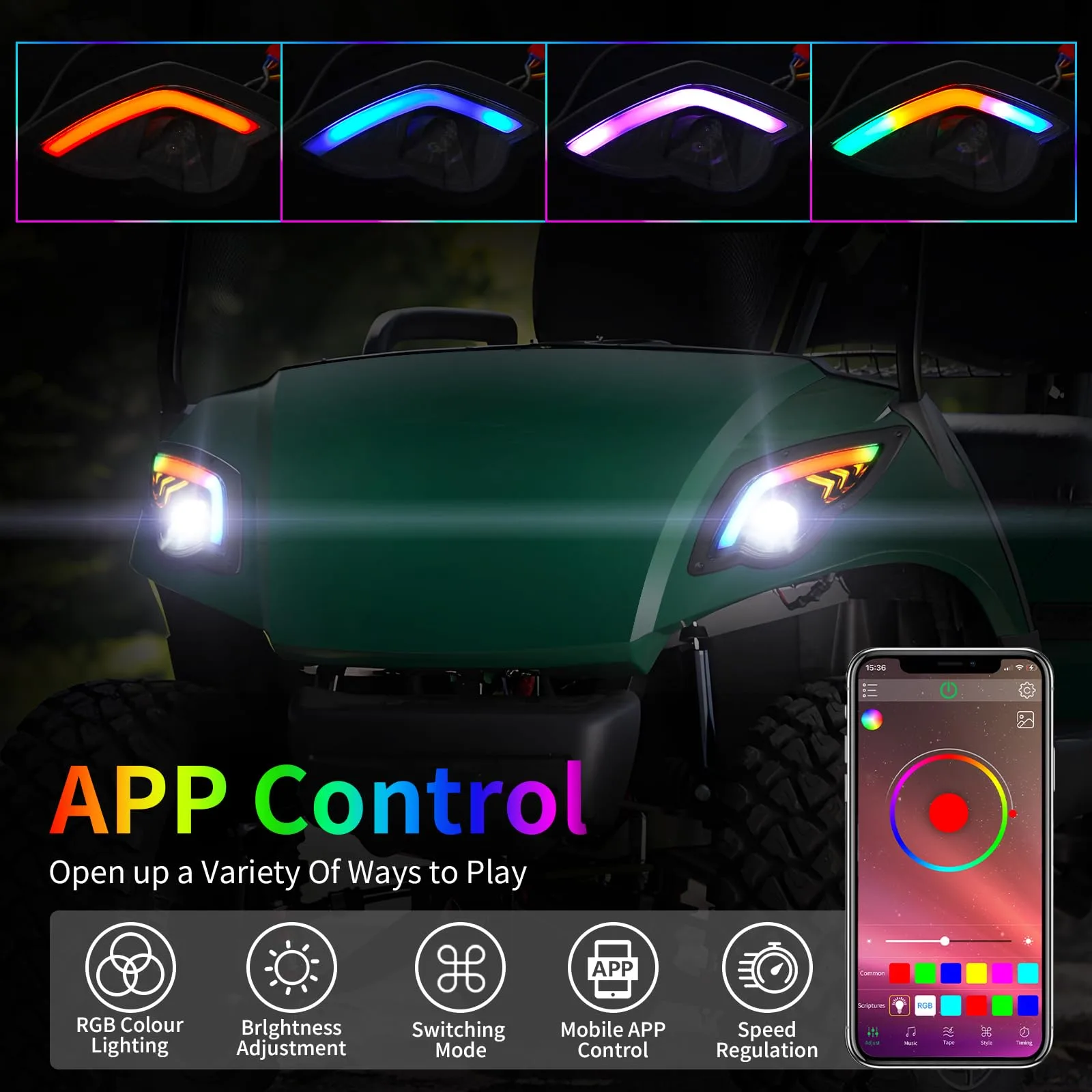 HHLZM RGB LED Light Kit for Yamaha G29 Drive 2007+ image 3