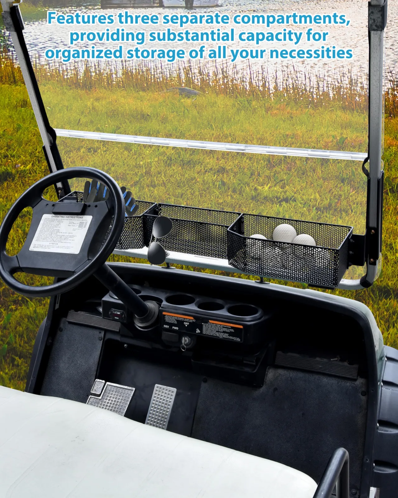 SAUTVS Storage Basket for Yamaha G14-G22 Golf Carts image 3
