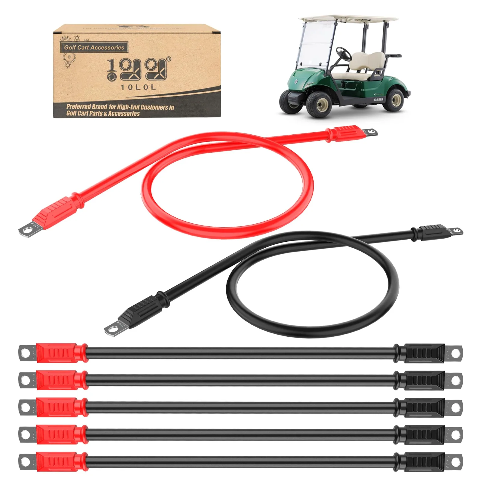 10L0L 48V Battery Cables for Club Car DS & Precedent