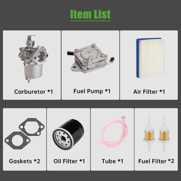 10L0L Club Car FE290 Carburetor Fuel Pump Tune-Up Kit image 2