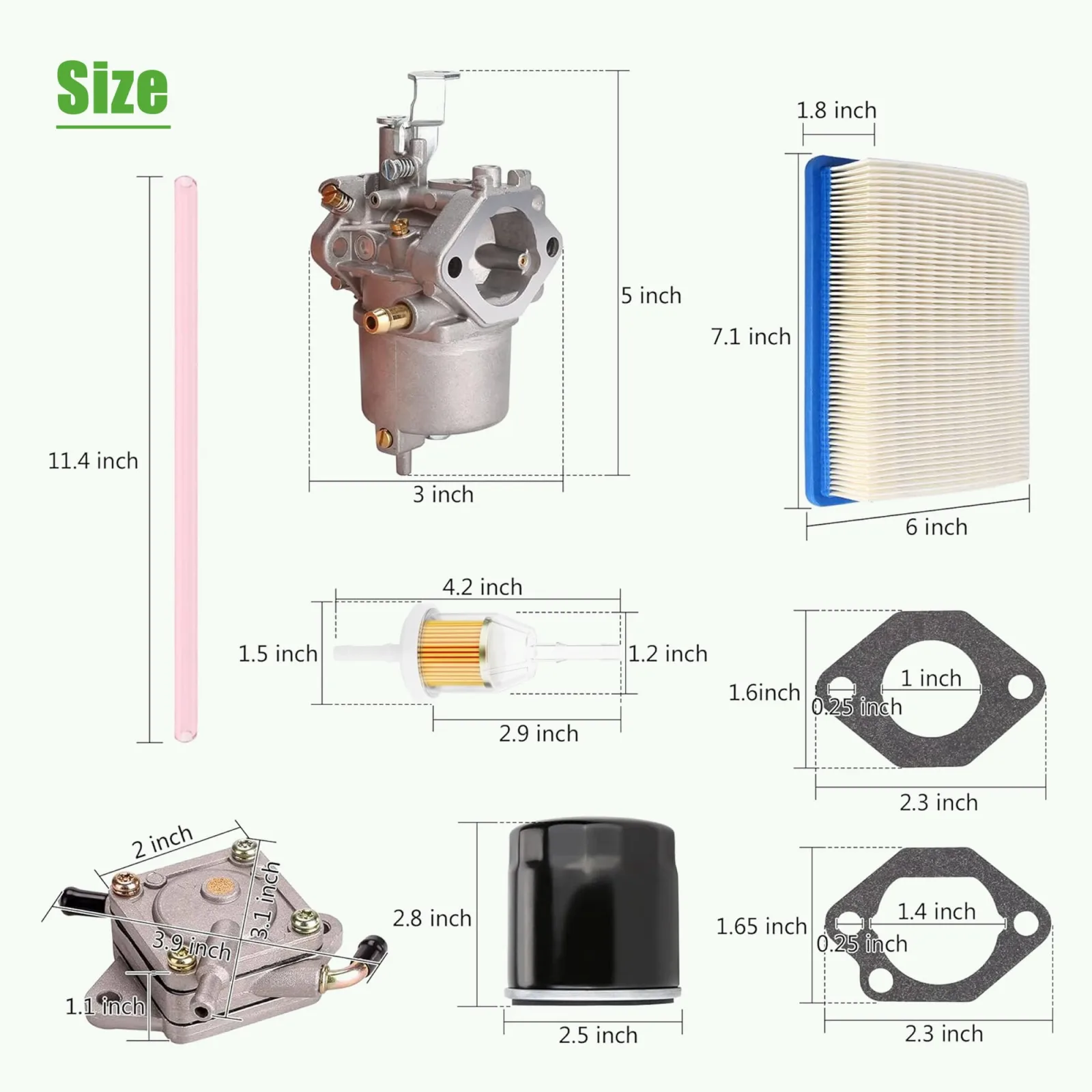 10L0L Club Car FE290 Carburetor Fuel Pump Tune-Up Kit image 4