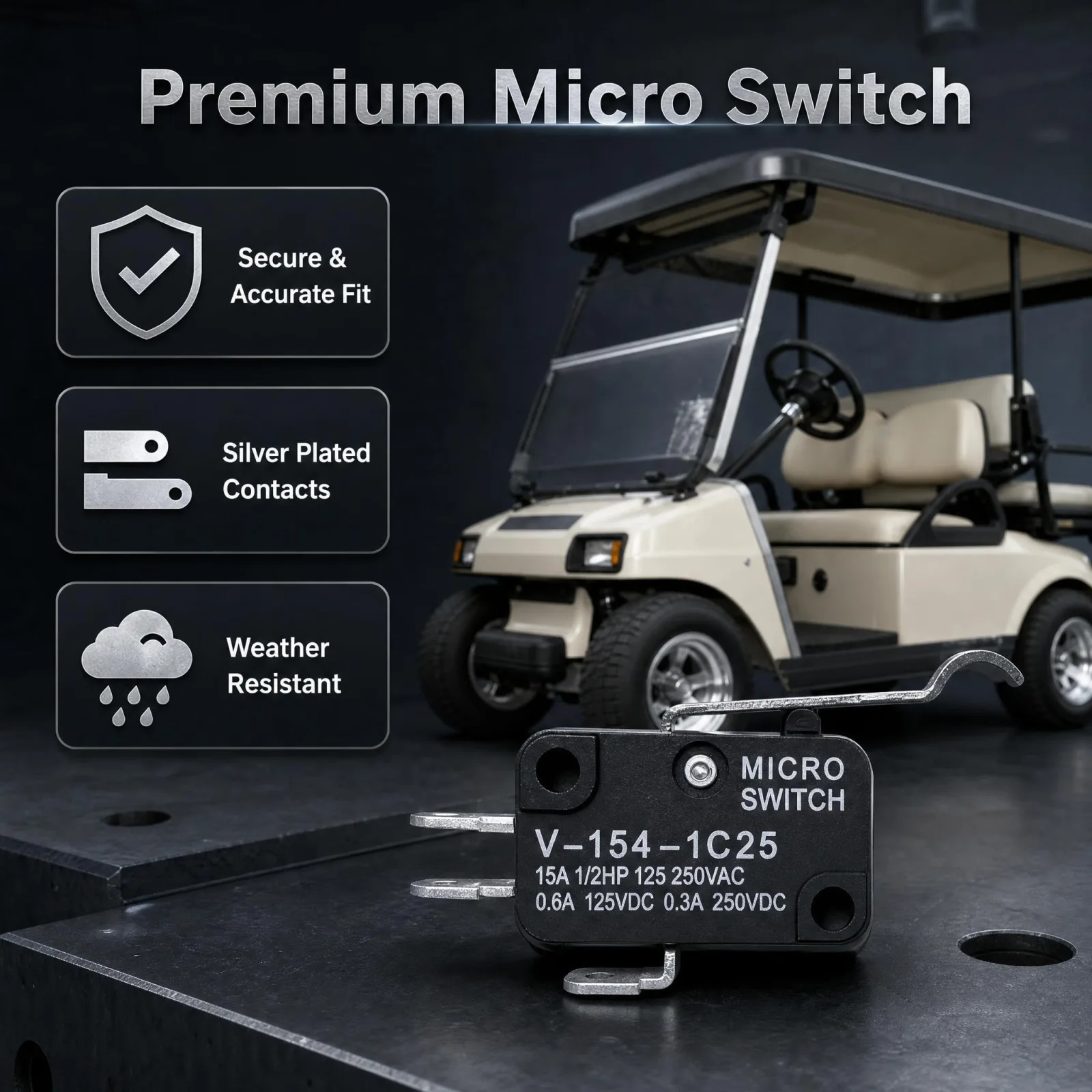 RTFLYAUTO Micro Switch Kit for Club Car DS Precedent image 2