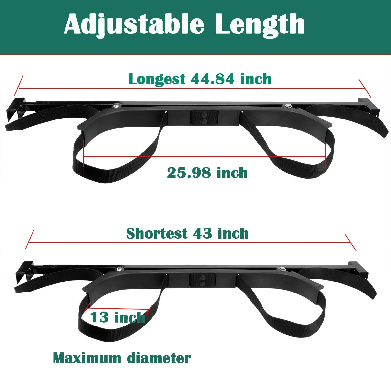 Roykaw Golf Cart Bag Holder Bracket for 1.0" Square Frame image 2