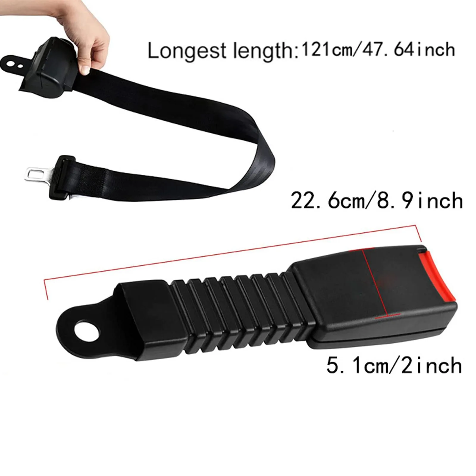 AERANCE 42-Inch Retractable Golf Cart Seat Belts, 4-Pack image 2