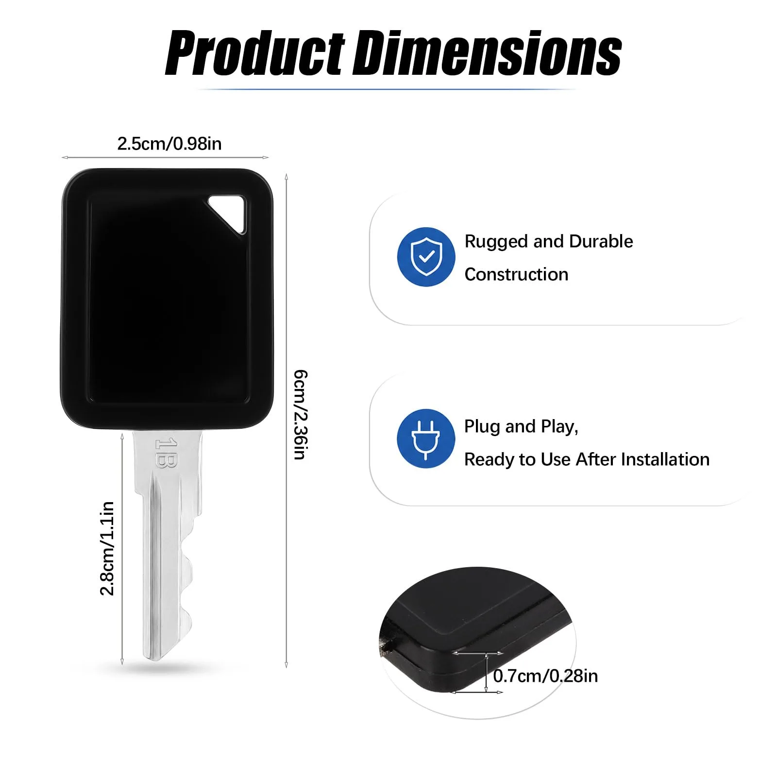 Fukaisu Club Car 1A 1B 1C Golf Cart Key Set image 2