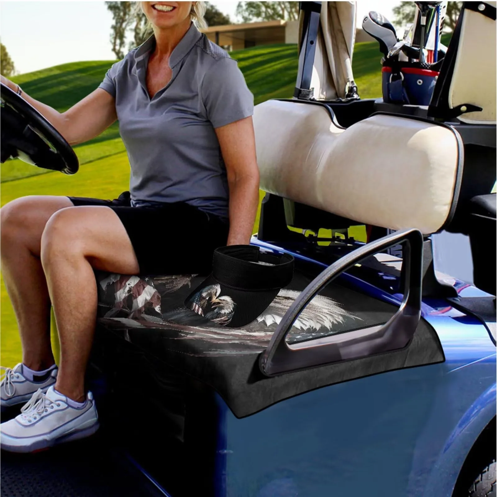 Yewattles 50 x 30.9 in Golf Cart Seat Cover (Baseball) - Yew-CZ47+BYD404-1-20 image 3
