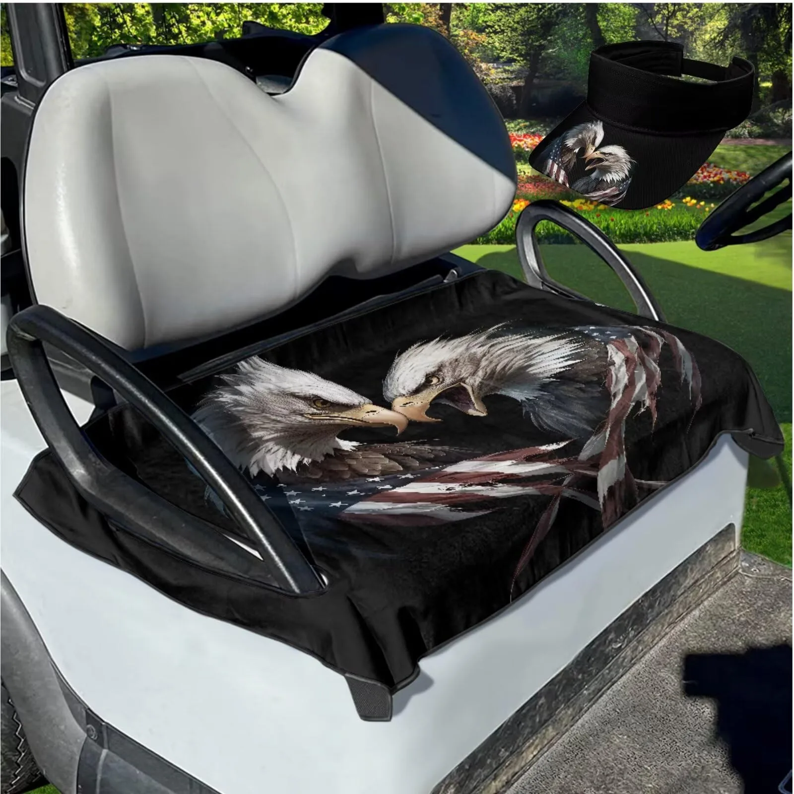 Yewattles 50 x 30.9 in Golf Cart Seat Cover (Baseball) - Yew-CZ47+BYD404-1-20