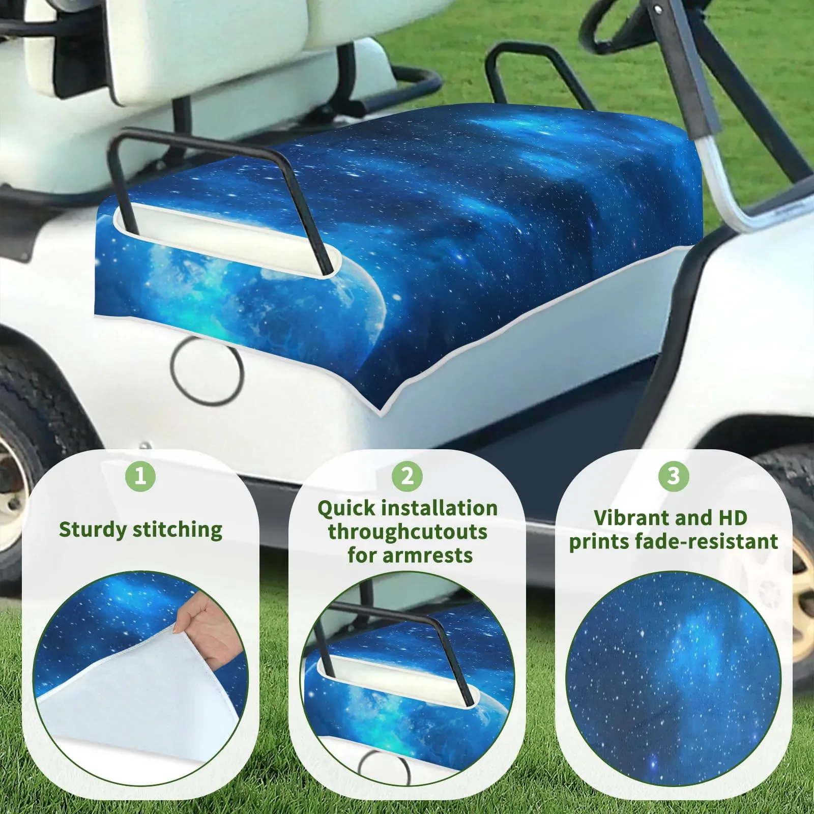 Tiveruda Golf Cart Seat Cover for Double Seats, 51 x 31 in image 3