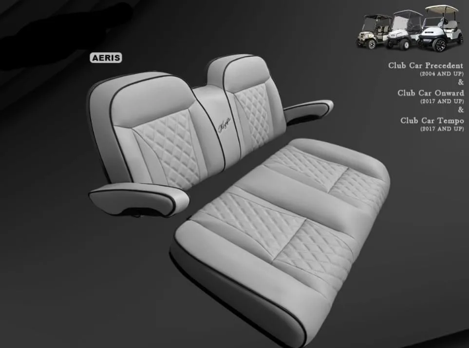 Kozip Gray Front Seat Cushions for Club Car Golf Carts image 2