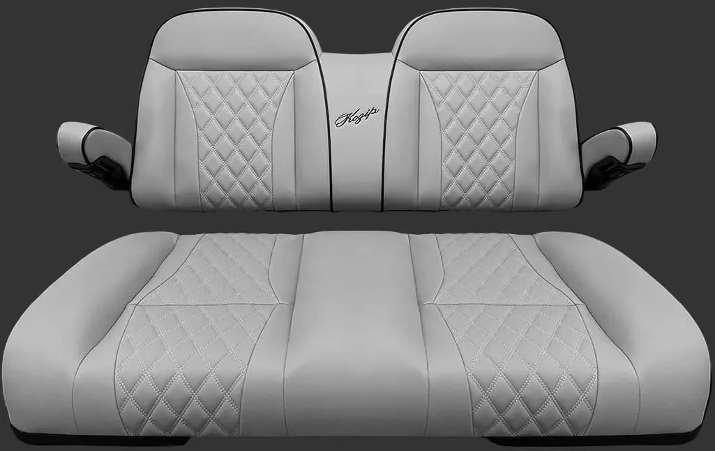Kozip Gray Front Seat Cushions for Club Car Golf Carts