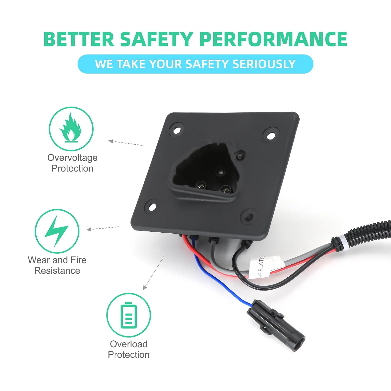 DIYOLFALL 48V Charger Receptacle for E-Z-GO RXV image 3