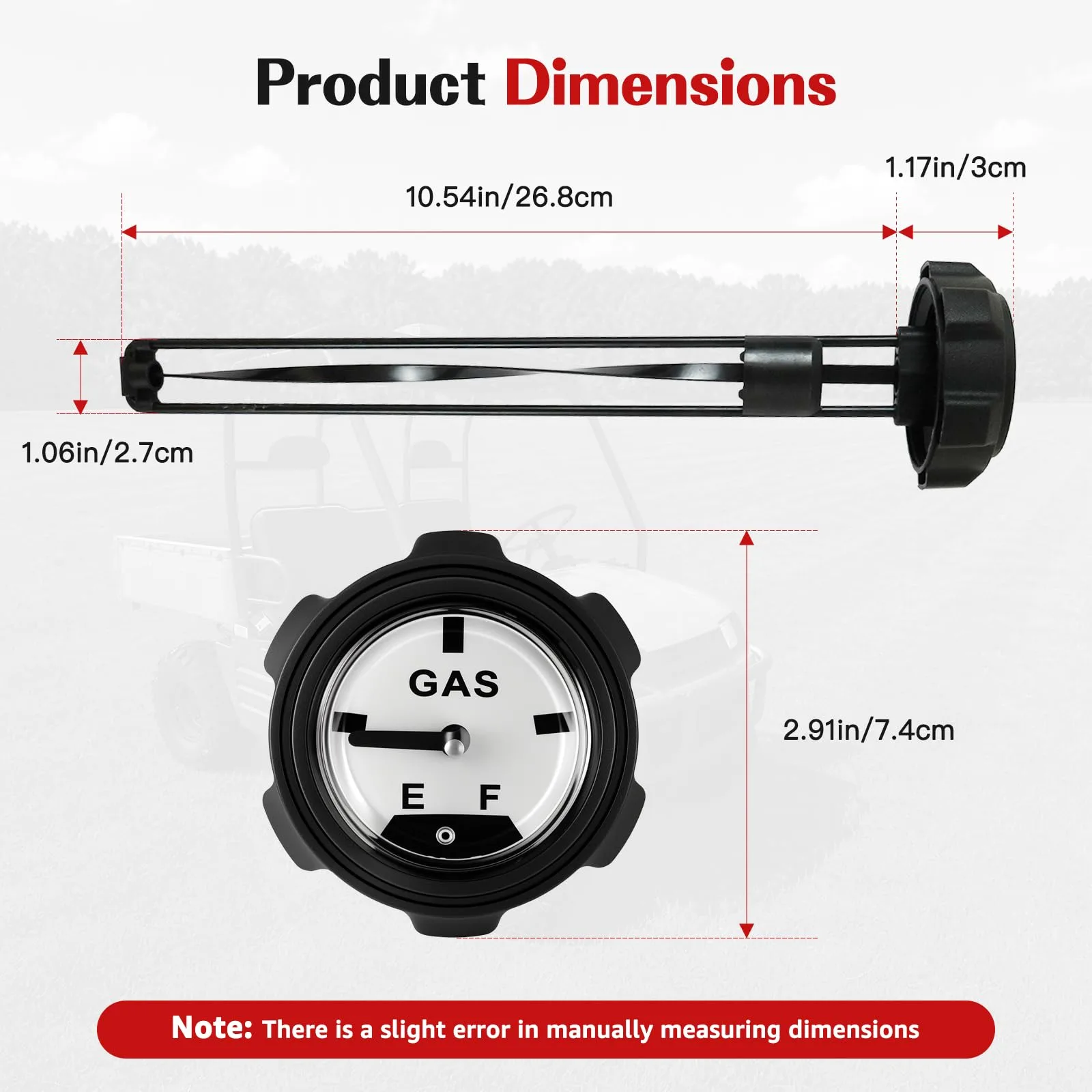 KOGUNXU Fuel Gauge Gas Cap for E-Z-GO Golf Carts image 2