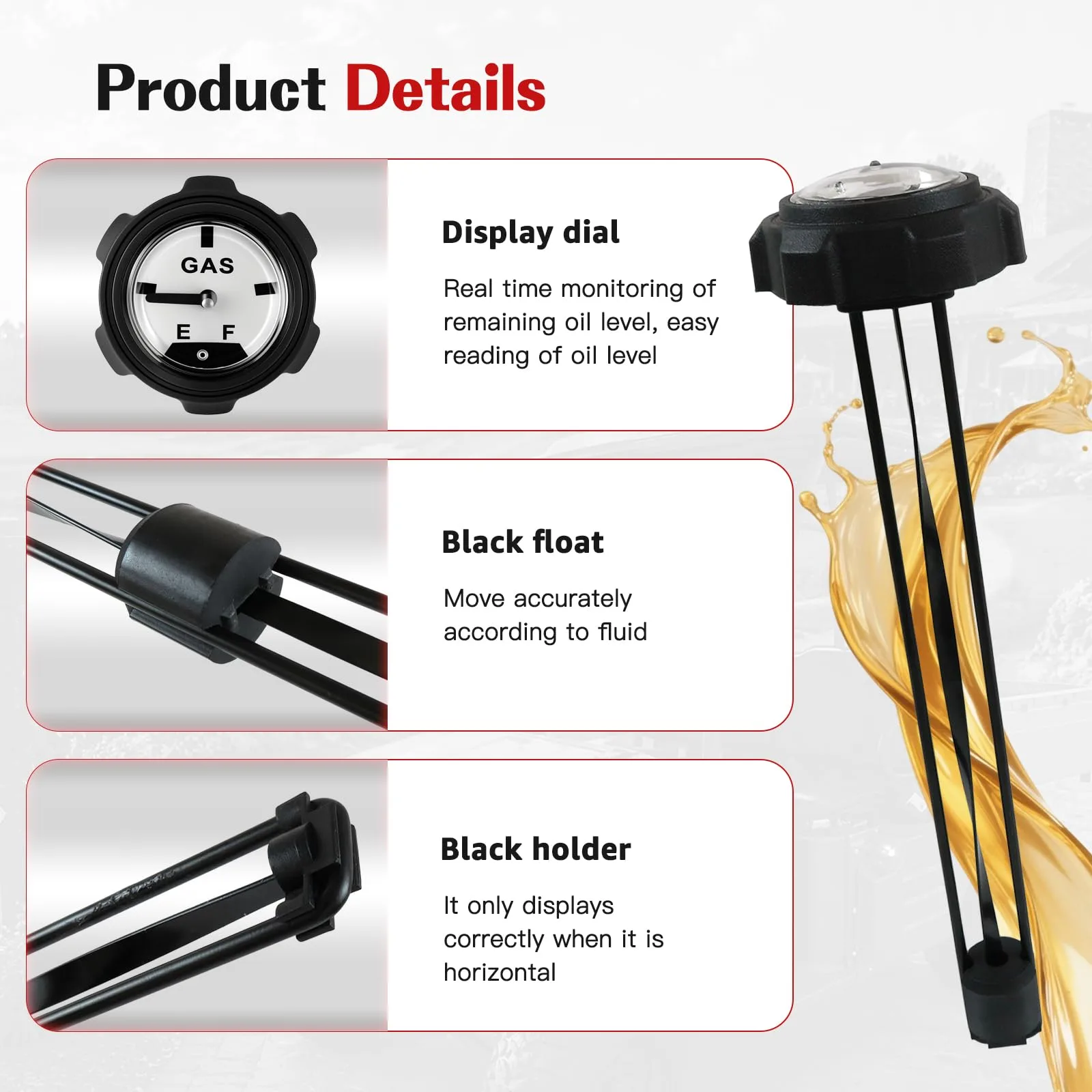 KOGUNXU Fuel Gauge Gas Cap for E-Z-GO Golf Carts image 3