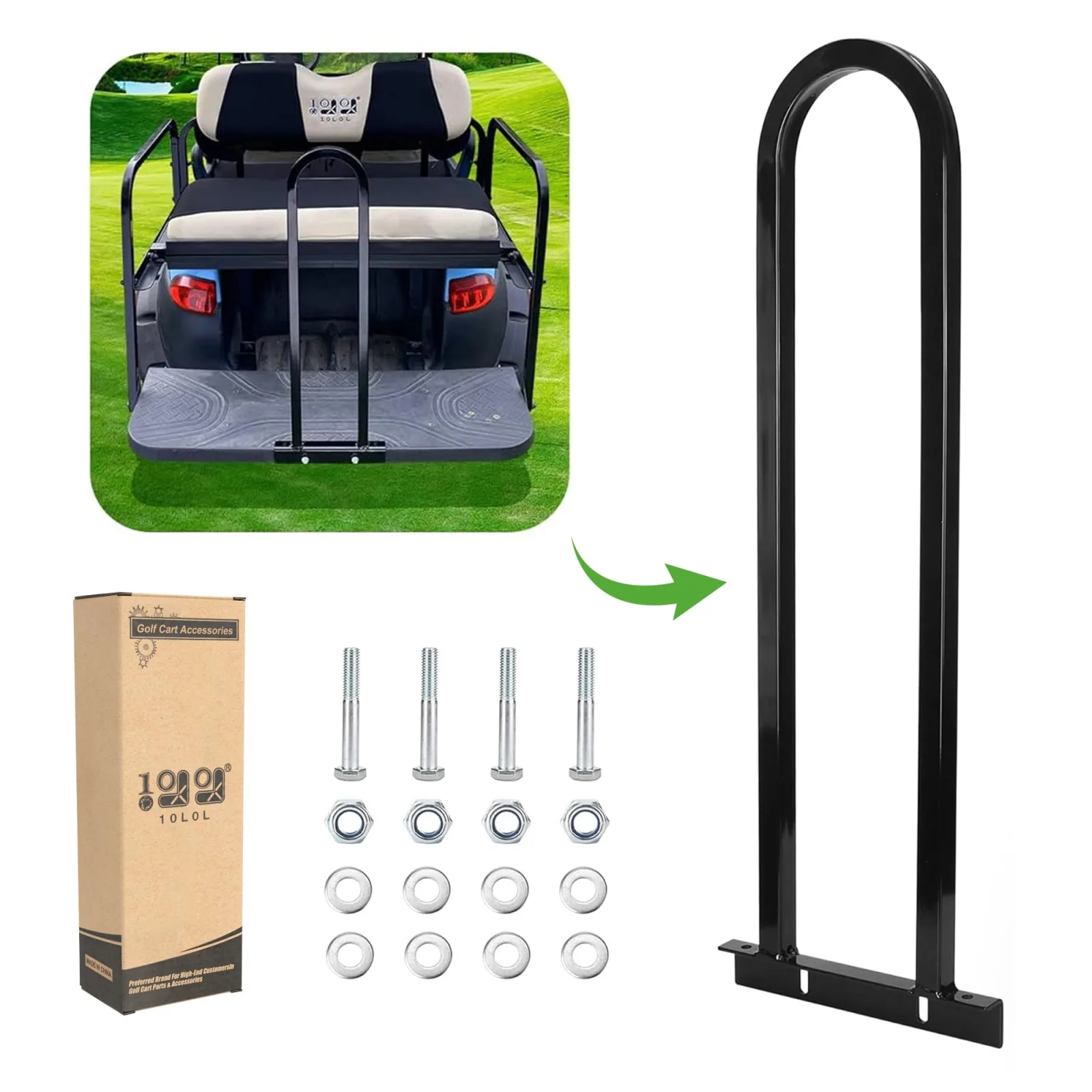 10L0L Golf Cart Rear Seat Safety Grab Bar