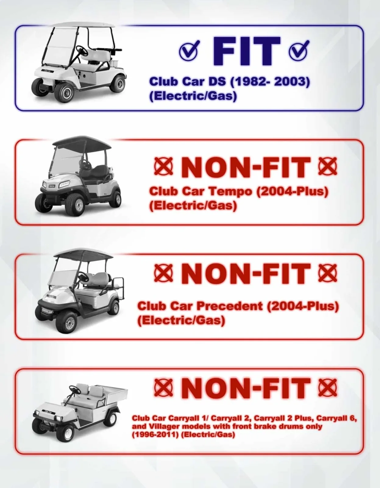 ACED Parts 6-Inch Lift Kit for Club Car DS 1982-2003 image 3