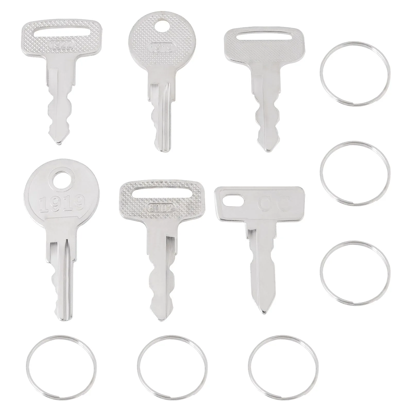 Briny River SG816-D 6‑Key Golf Cart Replacement Key Set