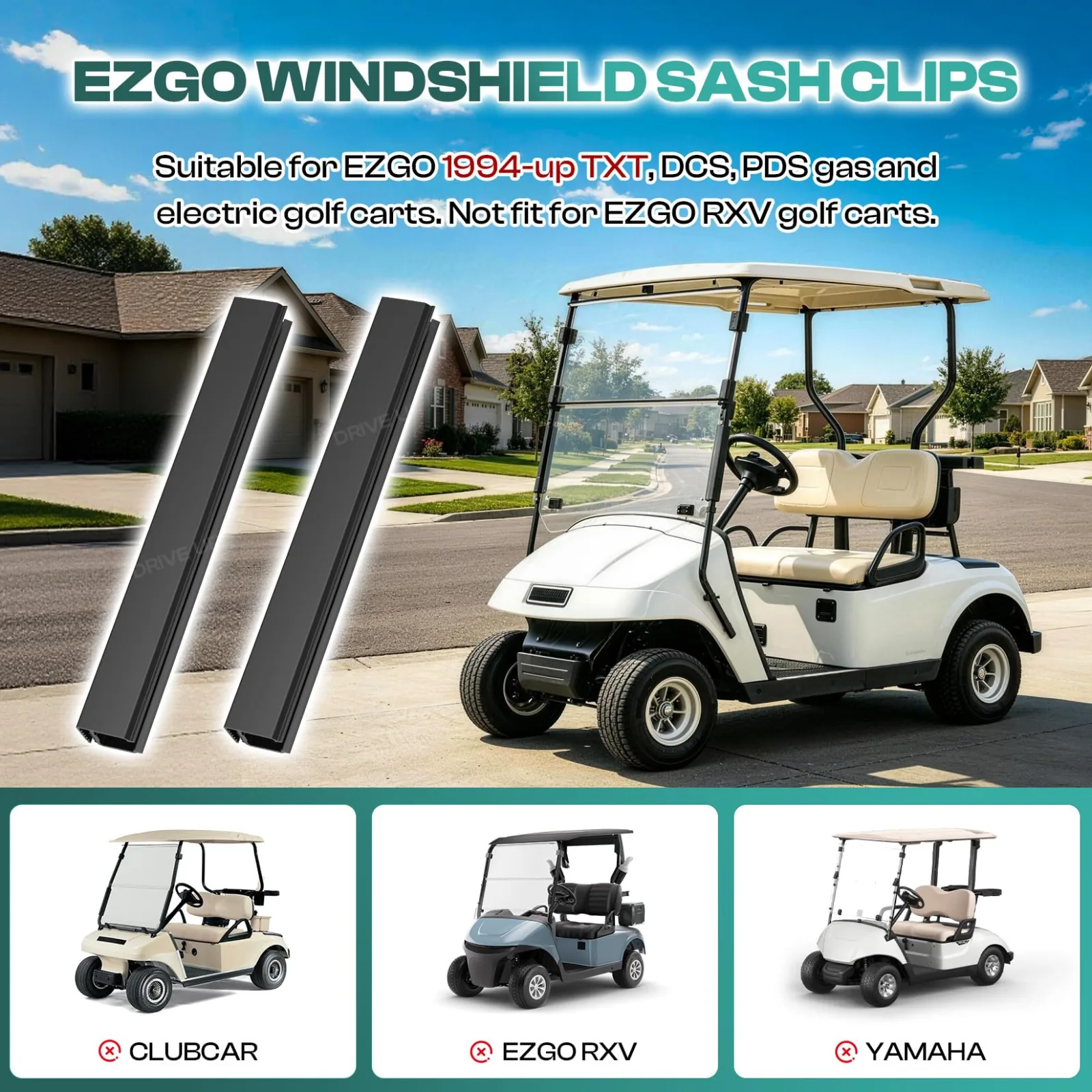 DRIVE UP Windshield Clips for E-Z-GO TXT, DCS & PDS image 4