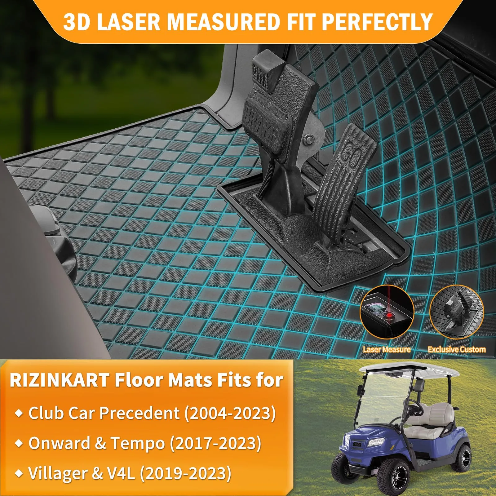 RIZINKART Floor Mat for Club Car Precedent, Onward & Tempo image 2