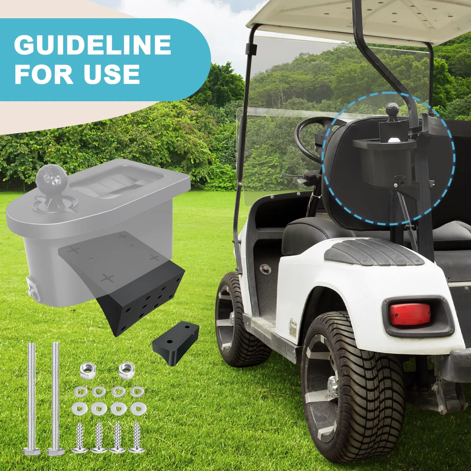 Orle Oko Golf Cart Ball Washer Mounting Bracket image 2