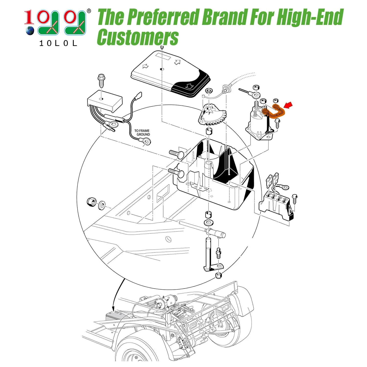 10L0L Golf Cart Solenoid Resistor for EZGO, Club Car & Columbia image 2